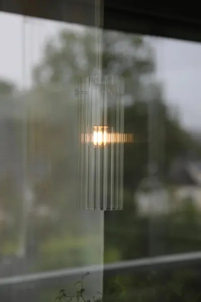 Markslöjd 109013 - Pendul pe cablu TIBIA 1xE14/40W/230V sticlă transparentă/alamă