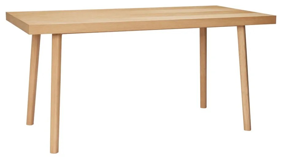 Masă de dining în culoare naturală cu aspect de lemn de stejar 80x160 cm Herringbone – Hübsch