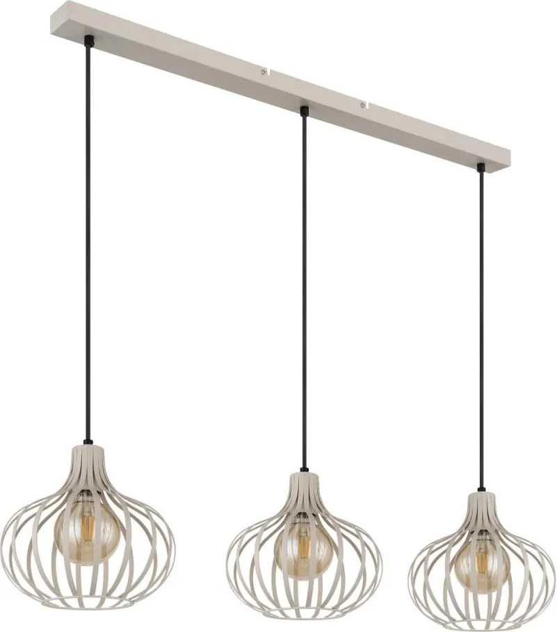 Globo 33370319 - Lustră suspendată pe cablu MATEO 3xE27/40W/230V bej