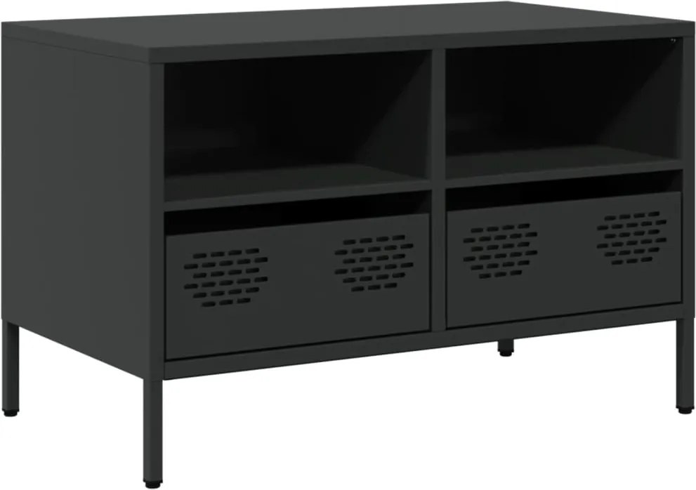 vidaXL Dulap TV, negru, 68x39x43,5 cm, oțel laminat la rece