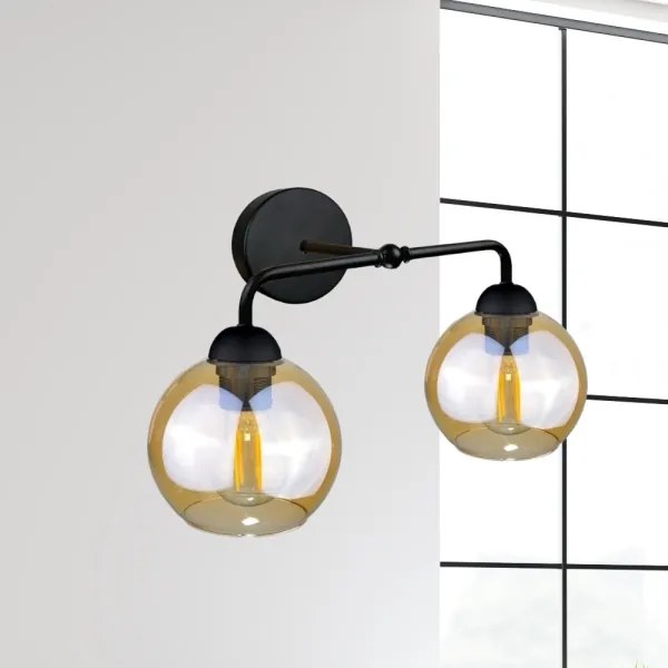 Aplică MELLE BLACK 2xE27/60W/230V