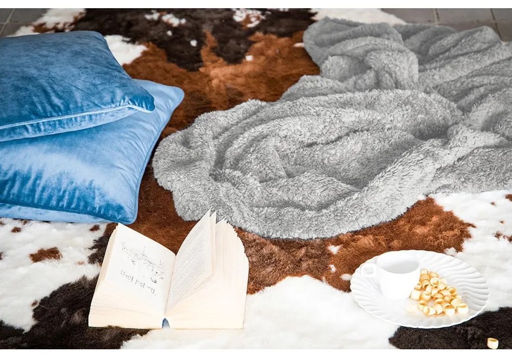 Pătură de pluș Tiseco Home Studio Teddy, 130 x 170 cm, gri