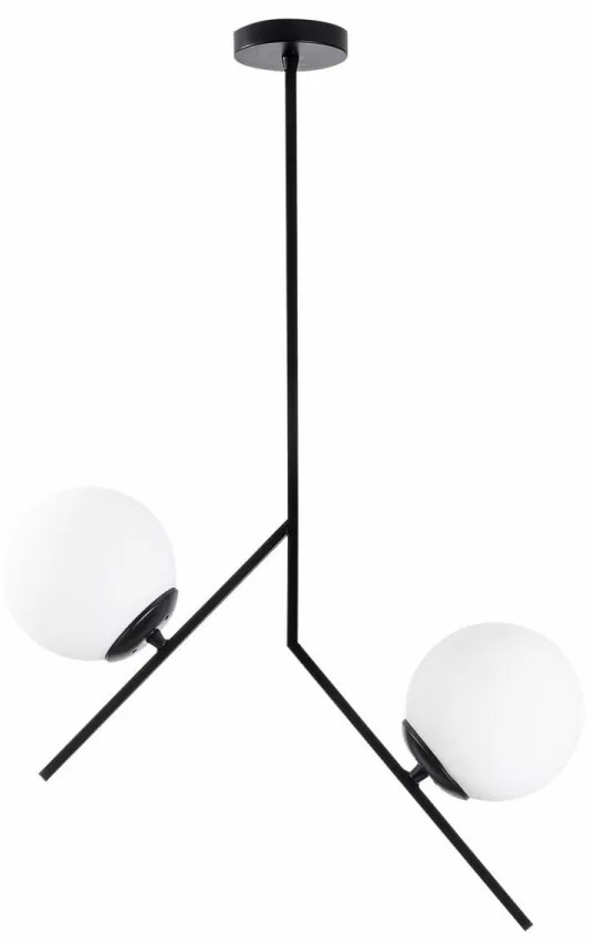 Lustra 2 Brate Dolunay - 144-AV, Soclu E27, Max. 40W, Culoare Negru