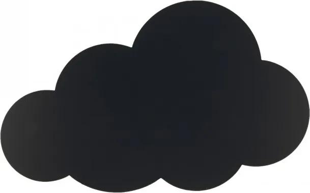 Tabla de scris autoadeziva Securit Silhouette Cloud 49x30x0,3cm, include marker creta, negru