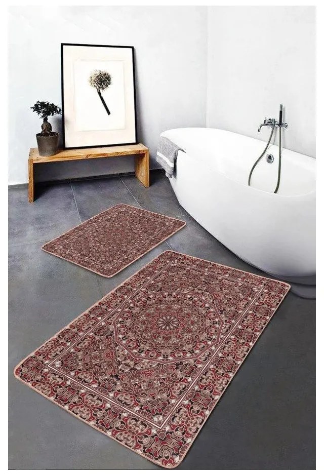 Covorașe de baie maro 2 buc. din catifea 60x100 cm – Mila Home