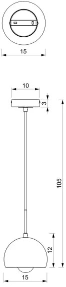 Lustră pe cablu COOL 1xE27/60W/230V