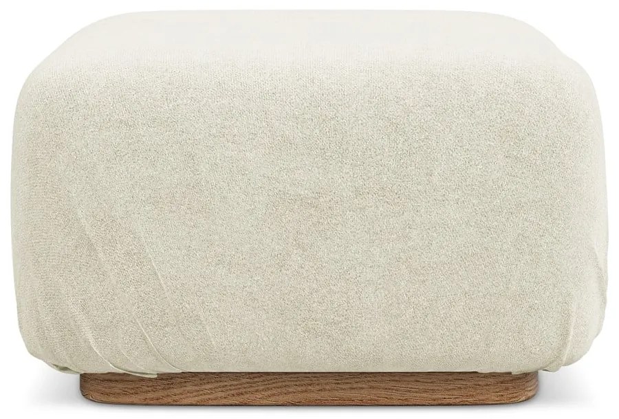 Taburet modular crem cu tapițerie din țesătură bouclé Ailani – Makamii