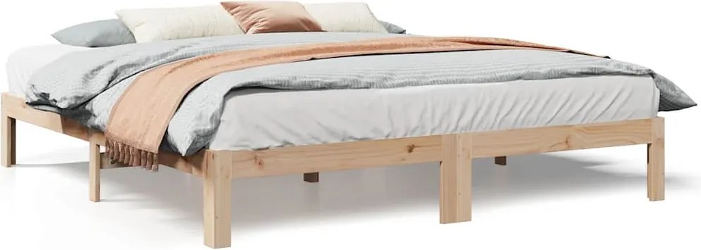 vidaXL Cadru de pat fără saltea, 160x200 cm, lemn masiv pin