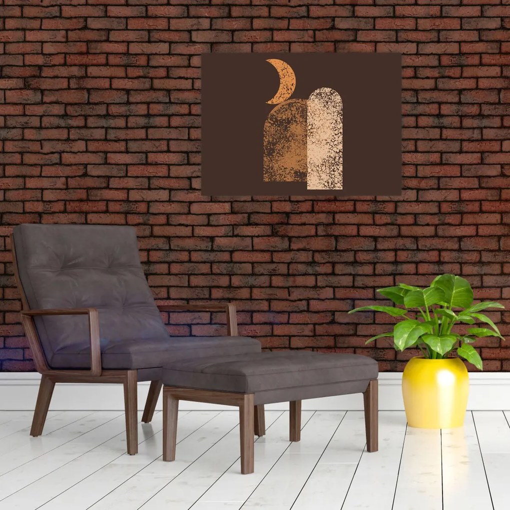 Tablou pe sticlă - Arce portocalii N⁰2 (70x50 cm)