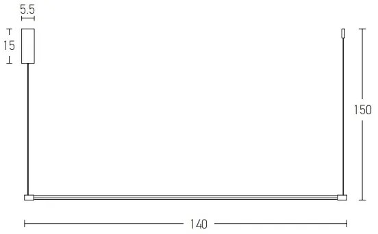 Lustră LED pe cablu LED/20W/230V negru Zambelis 20119