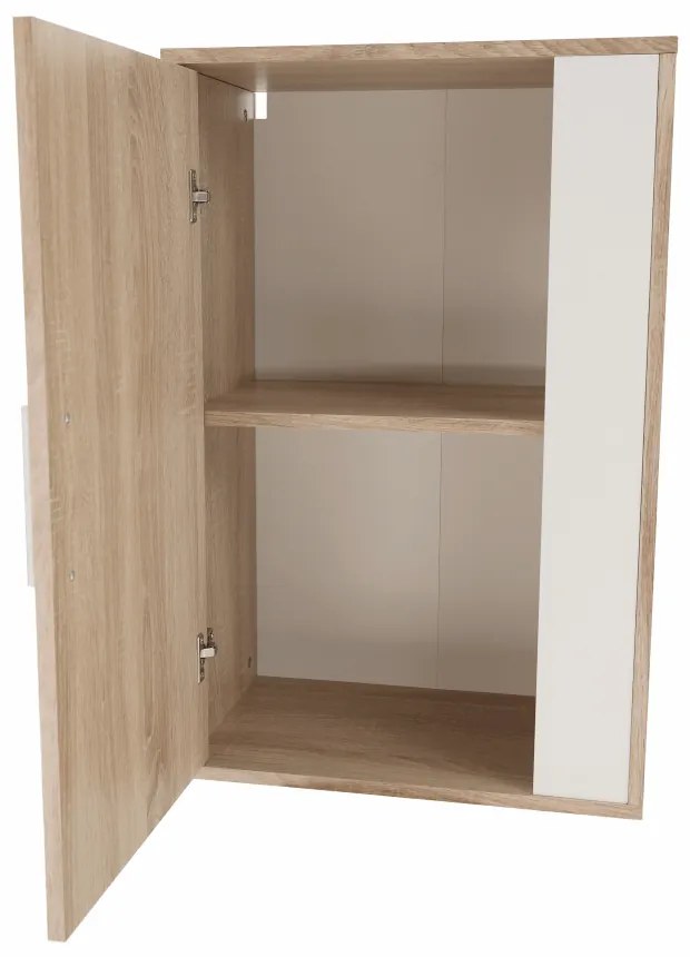 Mobilier de perete de living, alb arinsonoma, ASOLE NEW