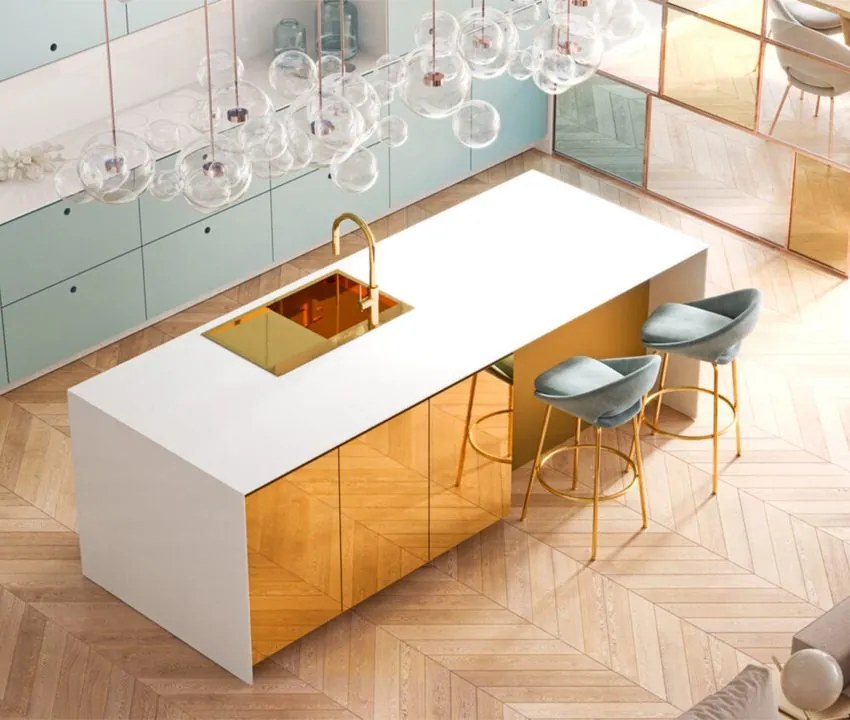 Chiuveta inox RUSSEL 111 auriu