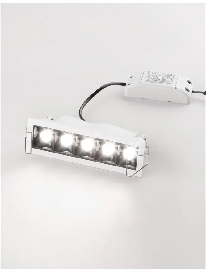 Corp incastrabil tavan fals cu 5 spoturi LED SWAN alb/ negru NVL-9232126