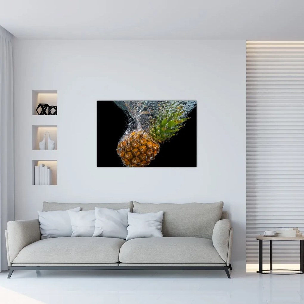 Tablou cu anans în apă (90x60 cm)