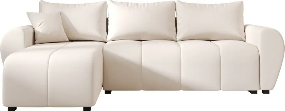 Coltar extensibil SEVIO, crem, colt reversibil, 246x145 cm + 2 perne GRATUIT