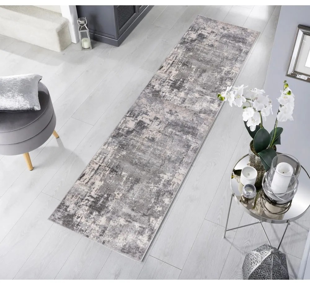 Covor tip traversă gri deschis 80x300 cm Cocktail Wonderlust – Flair Rugs