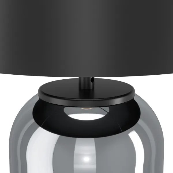 Lampă de masă Eglo 390063 CUITE 1xE27/40W/230V negru/fumuriu