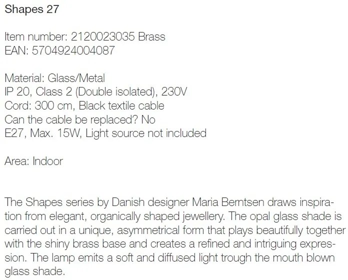 Pendul modern cu abajur asimetric din sticla suflata, Shapes 27