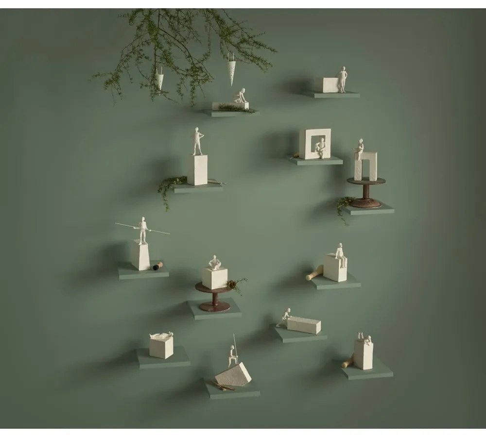 Decorațiune suspendată din ceramică Kähler Design Cone, înălțime 14,5 cm, alb