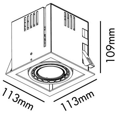Spot LED incastrabil NANO COLIN-1 Grey recessed with frame 7-13W 2700K 20°