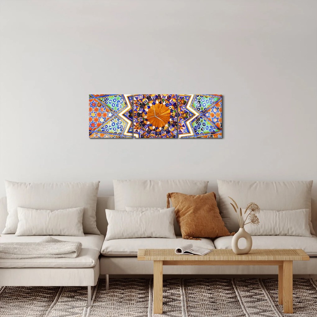 Tablou cu mozaic (cu ceas) (90x30 cm)