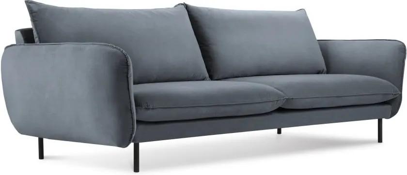 Canapea țesătură catifea Cosmopolitan Design Vienna, 200 cm, gri