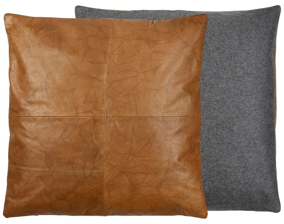 Pernă din piele cu două fețe Södahl Lodge, 60 x 60 cm