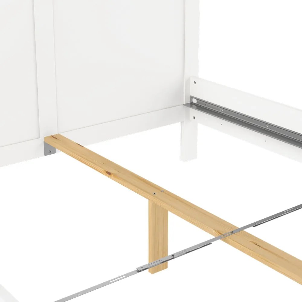 Pat matrimonial alb 140x200 cm Paris – Tvilum