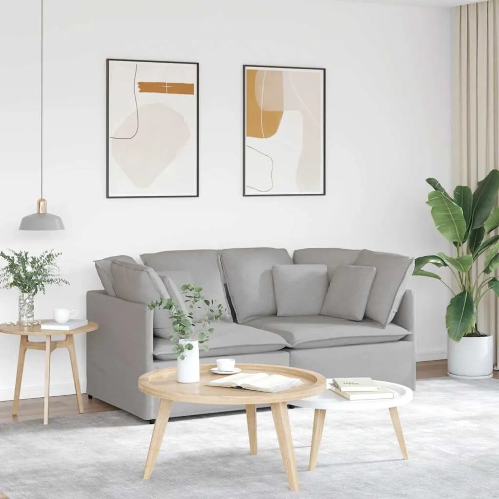 vidaXL Canapea modulară cu perne, gri nor, textil