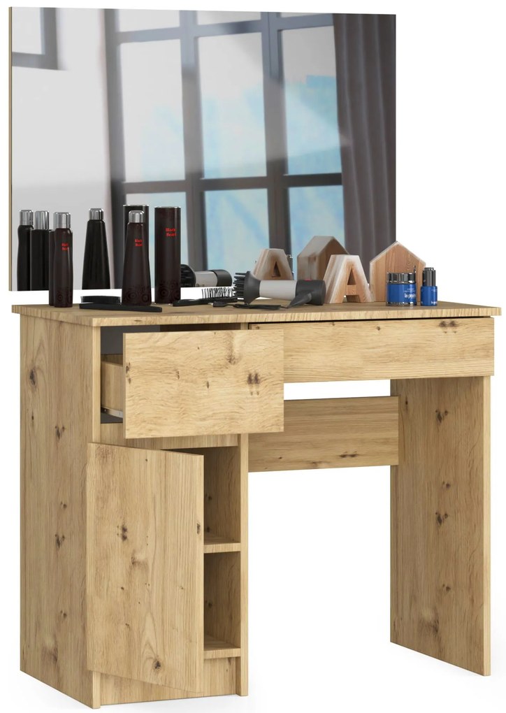 Masă de toaletă Parijat (Stejar artisan) (cu oglindă) (S). 1070920