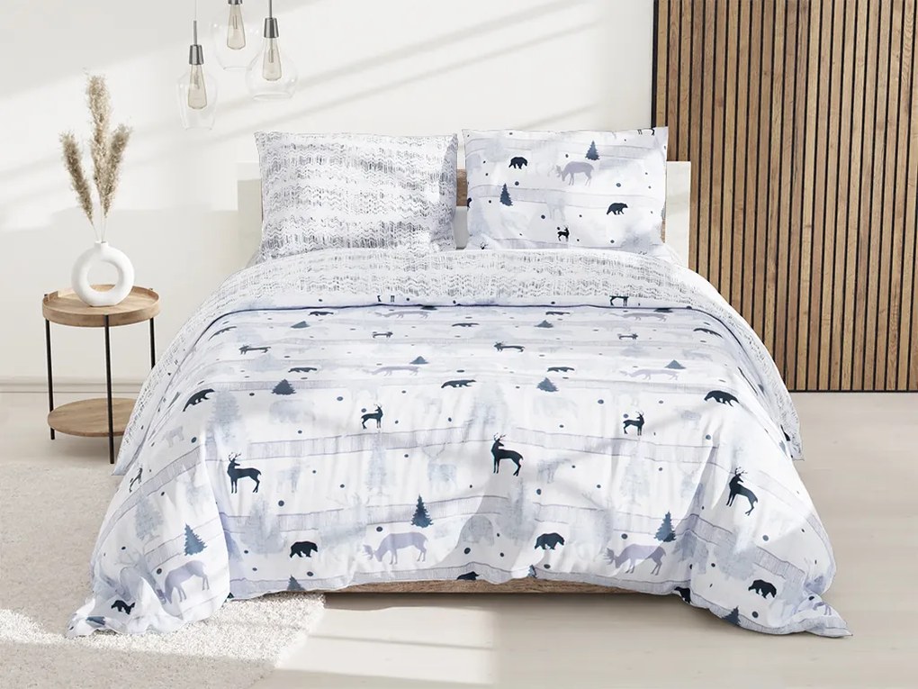 Lenjerie de pat din bumbac Renforce SOBI A STROMKY albă Dimensiune lenjerie de pat: 70 x 90 cm | 140 x 200 cm