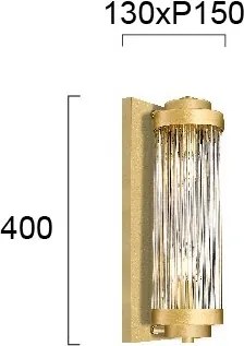 Aplica de perete KAROLINA 2xE14/40W/230V aurie