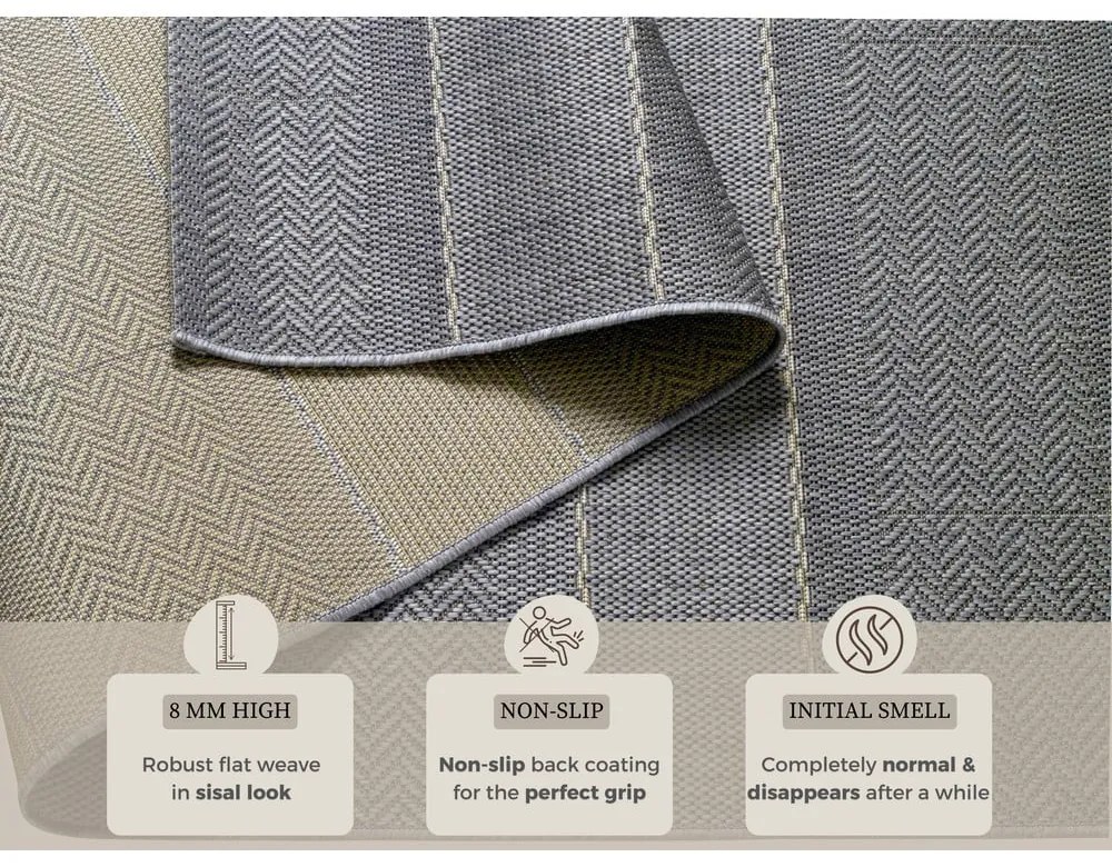 Covor adecvat interior/exterior Hanse Home Sunshine, 80x200 cm, gri