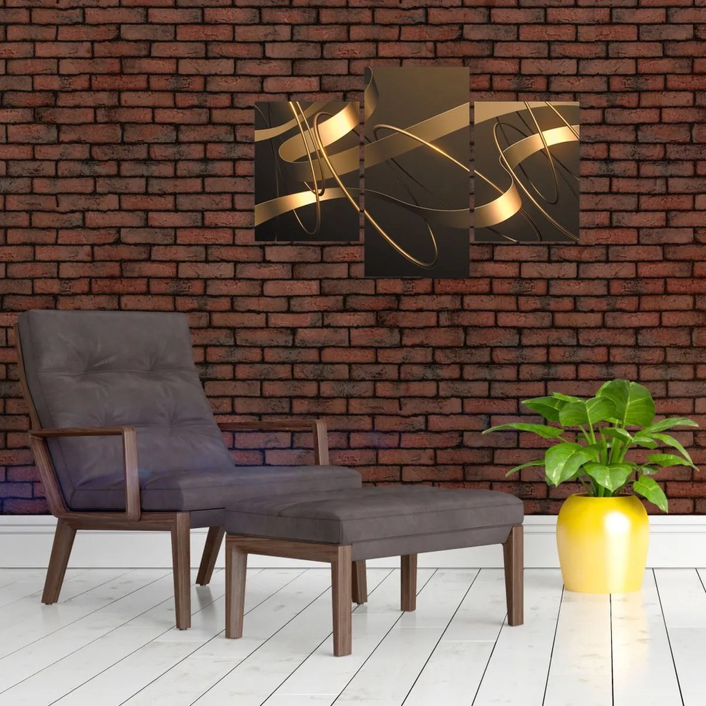 Tablou - Panglici de bronz (90x60 cm)