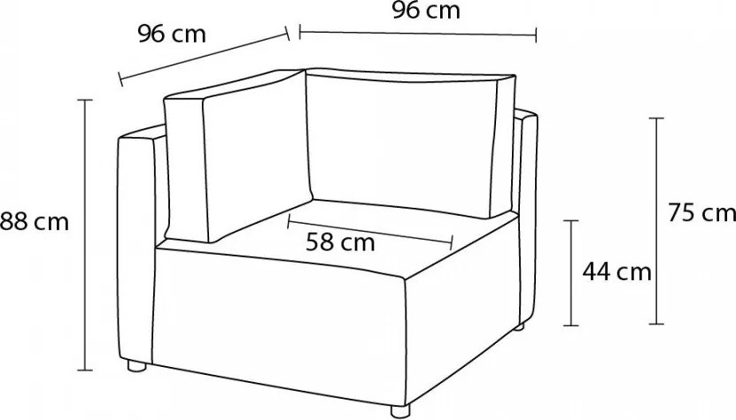 Modul pentru canapea verde deschis cu tapițerie din catifea reiată (cu colț variabil) Nihad modular – Bobochic Paris