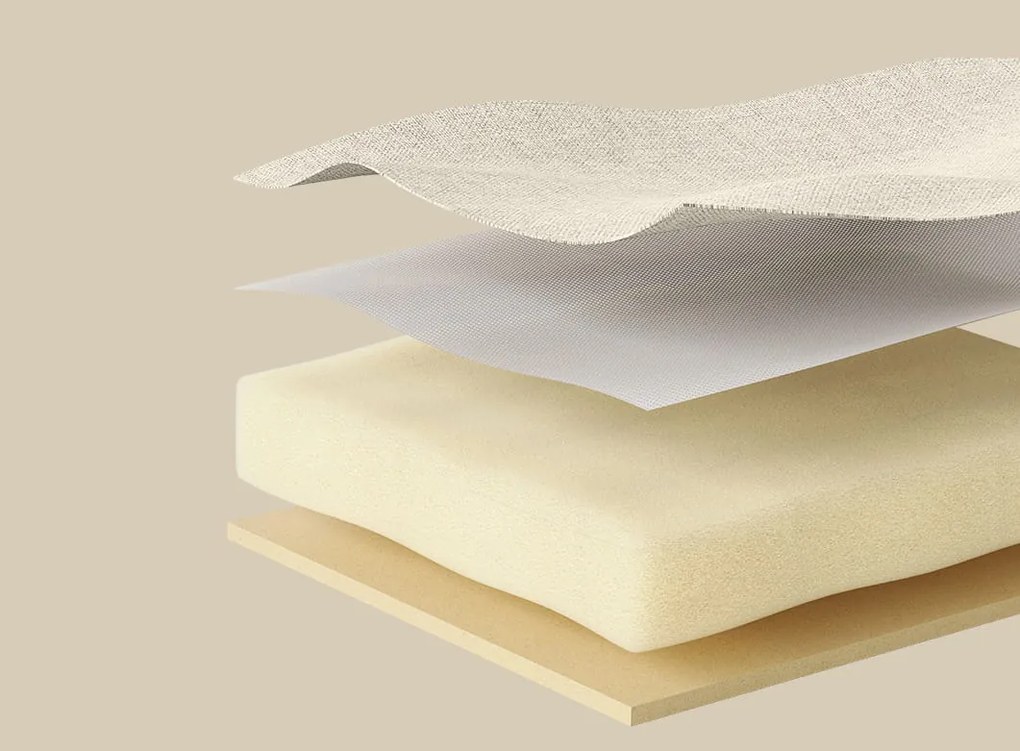 Taburet cu spatiu depozitare OTTOMAN 30x30 cm, crem
