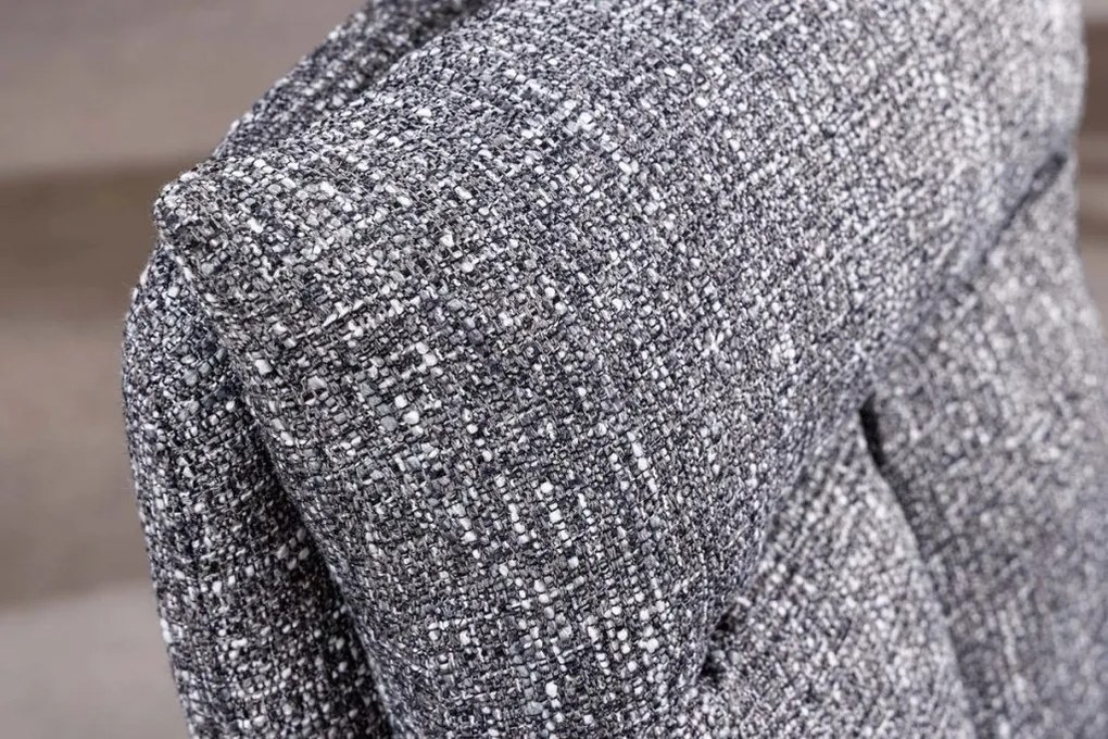 Set de 2 scaune pivotante picioare din lemn Big George gri texturat