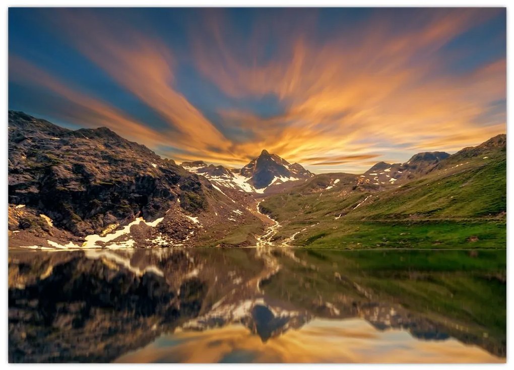 Tablou - Oglindirea în lacul montan (70x50 cm)