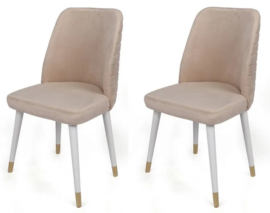 Set de scaune de sufragerie Hugo Cream and White,2 buc.