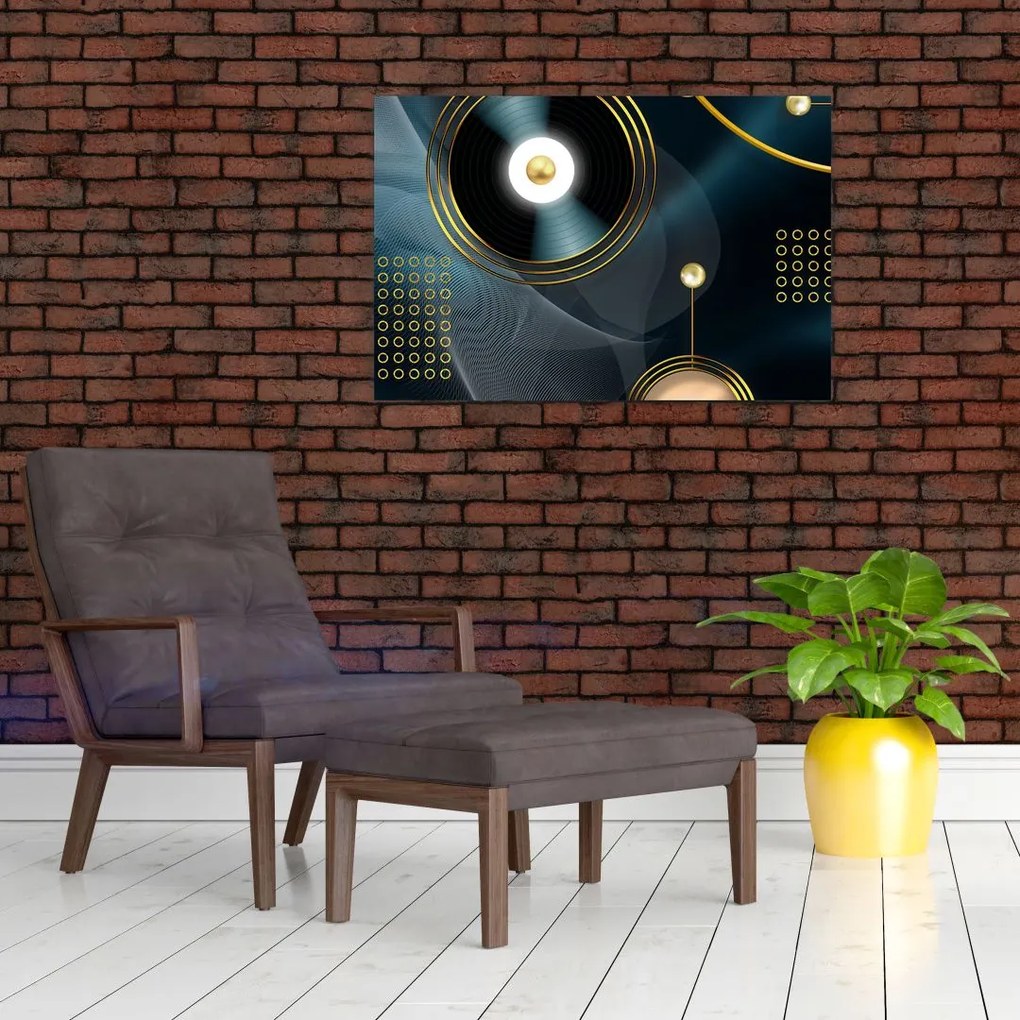 Tablou - Cercuri aurii (90x60 cm)