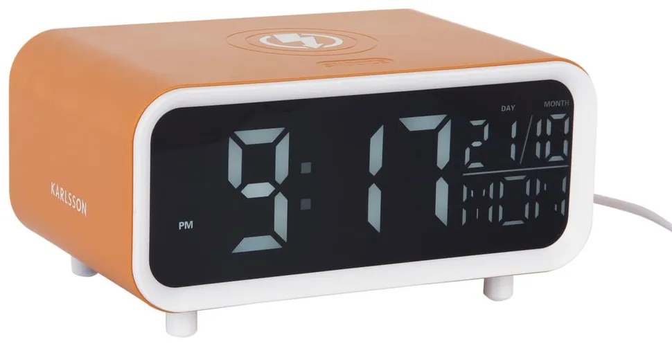 Ceas deșteptător cu încărcător wireless Chunky LED – Karlsson