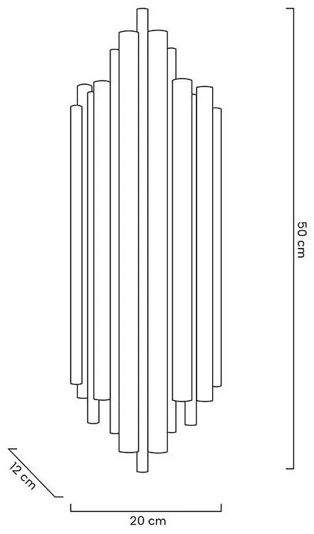 Aplica de perete design mimimalist Tub auriu