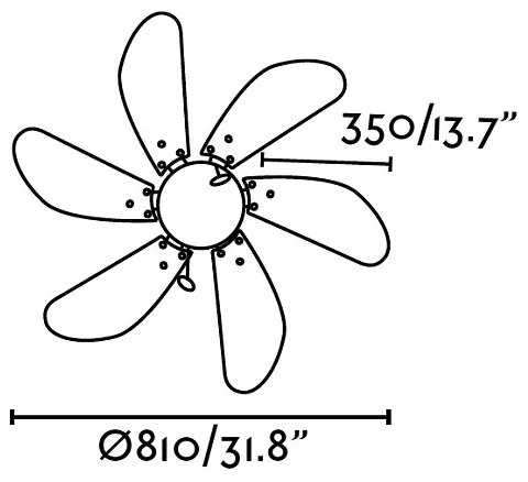 Ventilator de tavan FARO 33179 PALAO 1xE14/40W/230V