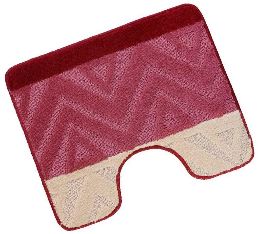Bellatex Covora de baie Bany cu decupaj Chevronburgundy, 60 x 50 cm
