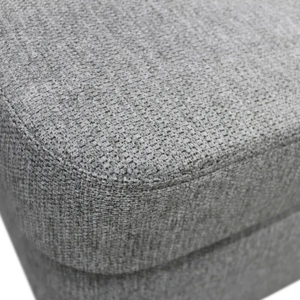 Canapea colțar extensibilă în U SERPA, cu spațiu de depozitare, stânga, gri