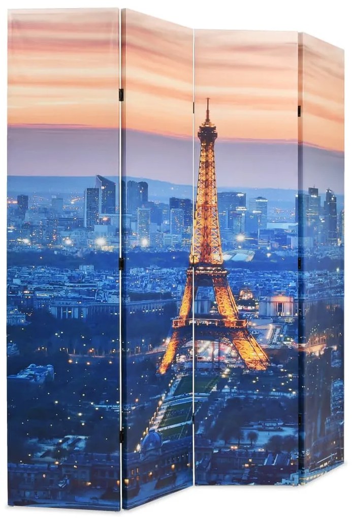 245870 vidaXL Paravan de cameră pliabil, 160 x 170 cm, Parisul noaptea