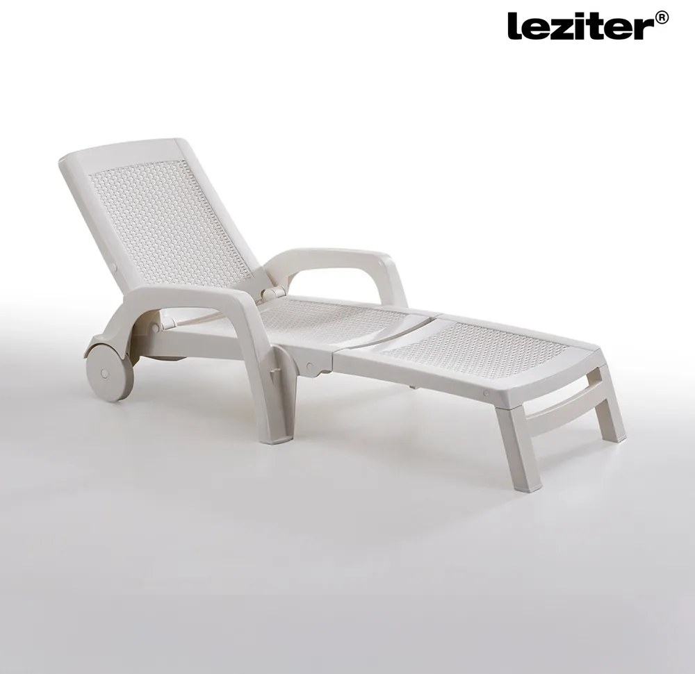 Șezlong Omaha alb