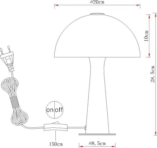 Globo 50670122 - Lampă de masă JULIA 1xE14/25W/230V bej