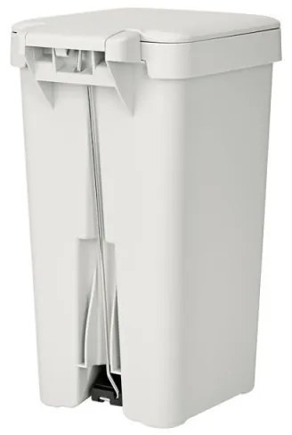 Coș cu pedală Brabantia StepUp 1008477, 10 L, Materiale ecologice, Deschidere mare, Gri deschis