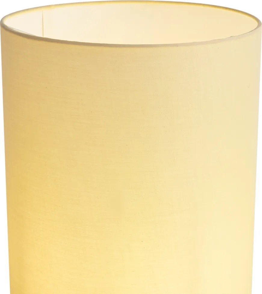 Lampă de podea inteligentă din lemn cu abajur bej, inclusiv WiFi A60 - Stojon